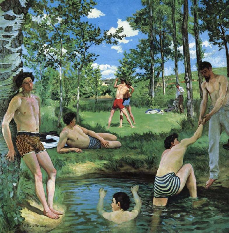 Frederic Bazille Scene d Ete china oil painting image